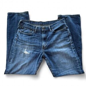 Levis 514 Straight Leg Jeans Men's 36x32 Medium Wash Blue Denim